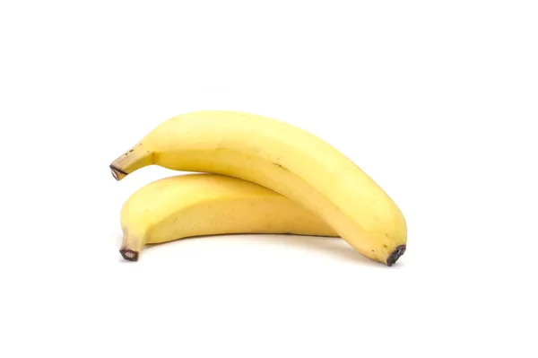 Rijp Gele Bananen Geïsoleerd Witte Achtergrond Gezond Voeding Eten Drinken — Stockfoto