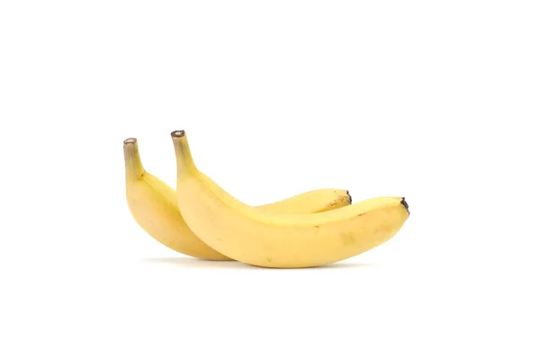 Rijp Gele Bananen Geïsoleerd Witte Achtergrond Gezond Voeding Eten Drinken — Stockfoto