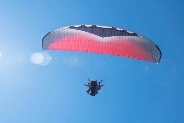 Paragliding Yenisei River Royalty Free Stock Photos