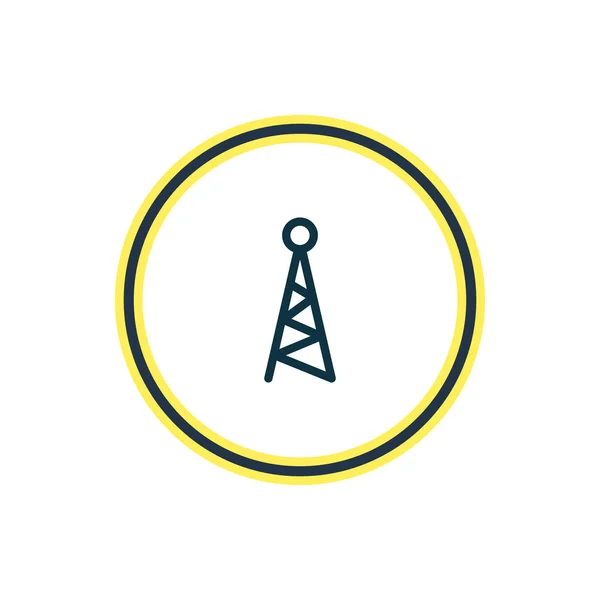 Ilustracja wektorowa linii ikonę sieci. Piękna muzyka element również może służyć jako element ikona anteny. — Wektor stockowy