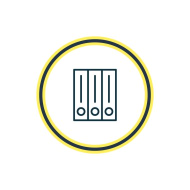 Kütüphane simgesi çizgi vektör Illustration. Güzel aletler öğesi de arşiv simgesi öğesi olarak kullanılabilir.