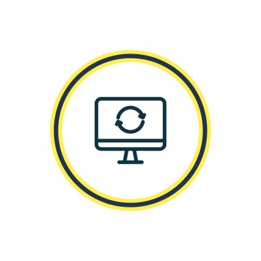 Yazılım simgesi satır Illustration. Güzel Internet öğesi de güncelleştirme simgesini öğesi olarak kullanılabilir.