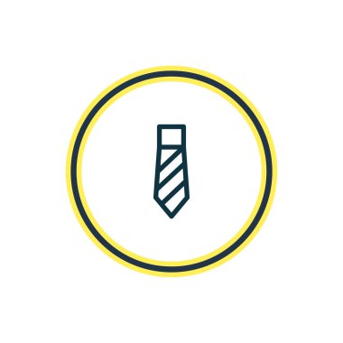 Kravat simgesi çizgi vektör Illustration. Güzel office öğesi de kravat simgesi öğesi olarak kullanılabilir.