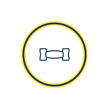 Halter simgesi çizgi vektör Illustration. Güzel atletik öğesi de halter simgesi öğesi olarak kullanılabilir.