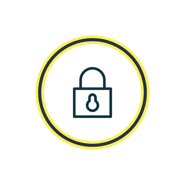 Illustrazione vettoriale della linea di icone di sicurezza. Bellissimo elemento web può anche essere utilizzato come elemento icona del lucchetto . — Vettoriale Stock