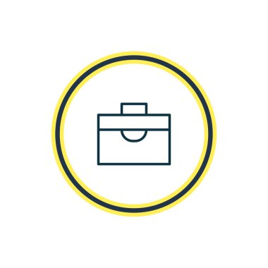 Evrak Çantası simgesini çizgi vektör Illustration. Güzel office öğesi de portföy simgesi öğesi olarak kullanılabilir.