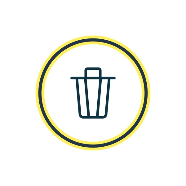 Vector illustration of trash can icon line. Beautiful app element also can be used as garbage container icon element. — Stockvector