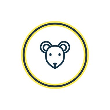 Fare simgesi çizgi vektör Illustration. Güzel hayvanat bahçesi öğesi de fare simgesi öğesi olarak kullanılabilir.