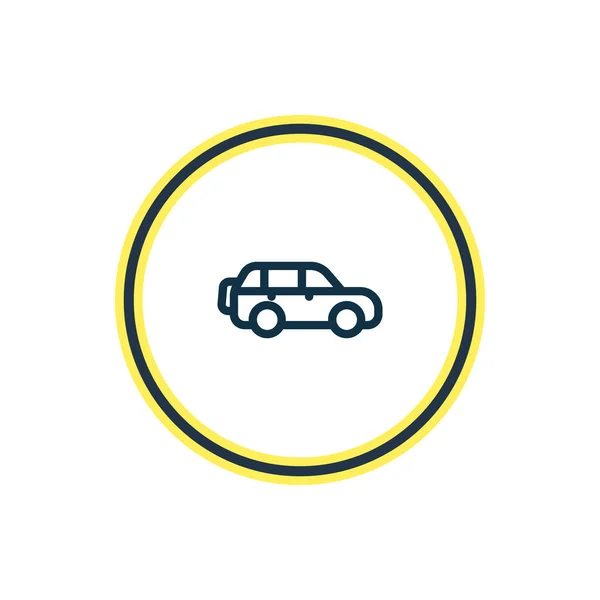 Obrázek řádku ikonu suv. Krásné dopravní element lze použít také jako prvek ikonu jeep. — Stock fotografie