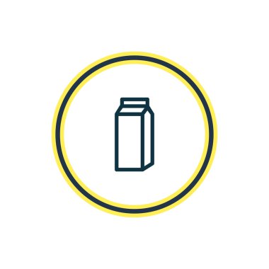 pocket süt simgesi satır Illustration. Güzel içki öğesi de kağıt kutusu simgesini öğesi olarak kullanılabilir.