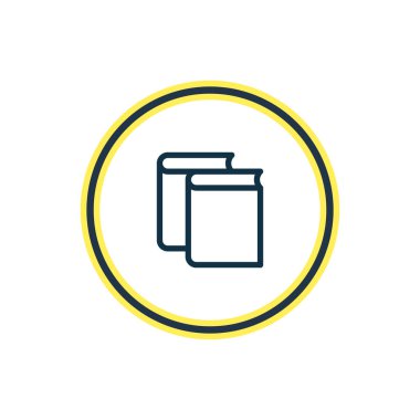 Dergi simgesi çizgi vektör Illustration. Güzel eğitim öğesi de kitapçı simgesi öğesi olarak kullanılabilir.