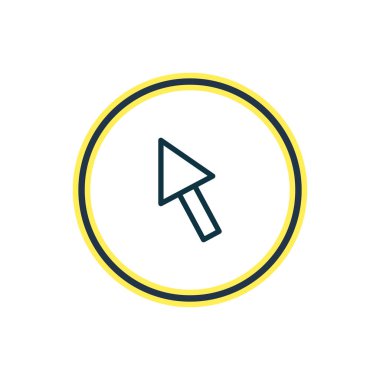 Ok simgesi çizgisi vektör Illustration. Güzel media öğesi de imleç simgesi öğesi olarak kullanılabilir.