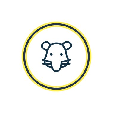 Fare simgesi çizgi vektör Illustration. Güzel fauna öğesi de fare simgesi öğesi olarak kullanılabilir.