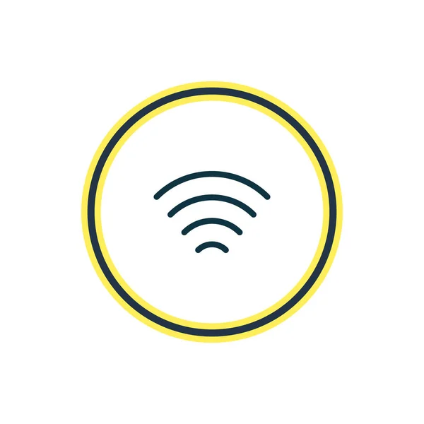 Illustration vectorielle de la ligne d'icône wifi. Bel élément web peut également être utilisé comme élément d'icône d'onde . — Image vectorielle