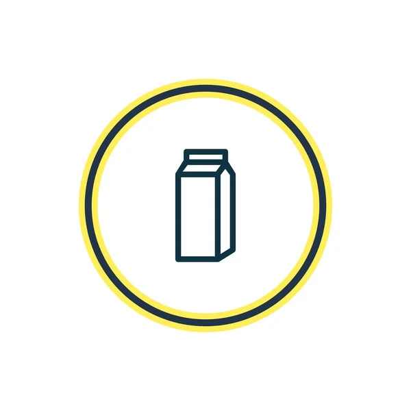 Vectorillustratie van zak melk pictogram lijn. Mooie java element kan ook gebruikt worden als papier vak pictogram element. — Stockvector