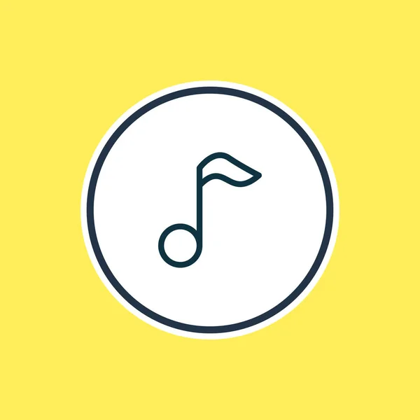 Illustration vectorielle de la ligne d'icône de note musicale. Bel élément de divertissement peut également être utilisé comme élément d'icône de castor . — Image vectorielle