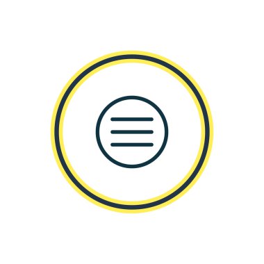 Menü simgesini çizgi vektör Illustration. Güzel app öğe listesi simgesini öğesi olarak da kullanılabilir.