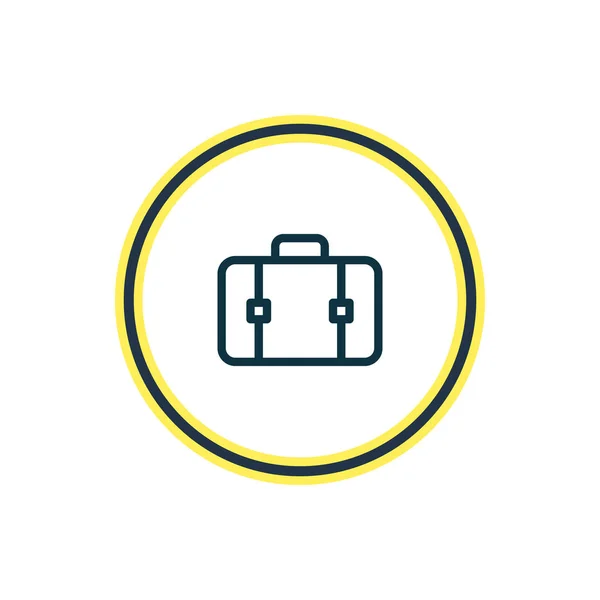 Ilustración vectorial de la línea del icono de la maleta. Hermoso elemento de oficina también se puede utilizar como elemento icono maletín . — Vector de stock