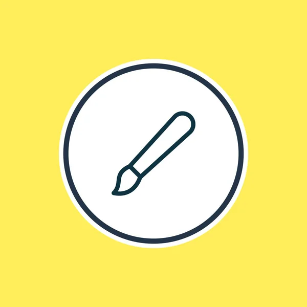 Illustrazione della linea icona pennello. Bellissimo elemento hobby può anche essere utilizzato come elemento icona pennello . — Foto Stock