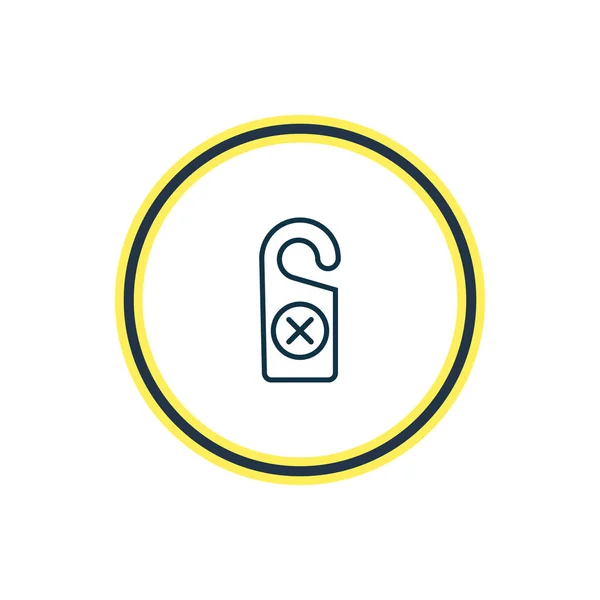 Ilustração de não perturbar a linha de ícone tag. Elemento de hotel bonito também pode ser usado como elemento ícone de cabide de porta . — Fotografia de Stock
