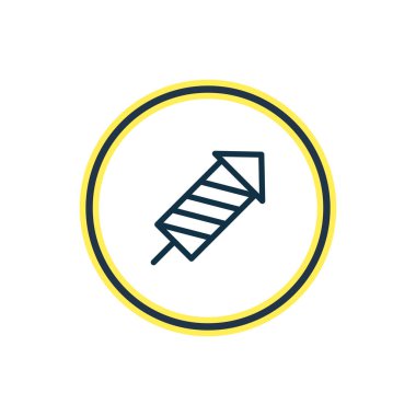 Fireworks simgesini çizgi vektör Illustration. Güzel tatil öğe de havai fişek simgesi öğesi olarak kullanılabilir.