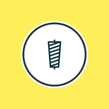 Dikiş simgesi çizgi vektör Illustration. Güzel hobi öğesi de biriktirme simgesi öğesi olarak kullanılabilir.