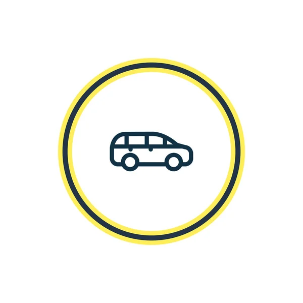 Illustrazione vettoriale della linea icona mpv. Bellissimo elemento del veicolo può anche essere utilizzato come elemento icona del veicolo multiuso . — Vettoriale Stock