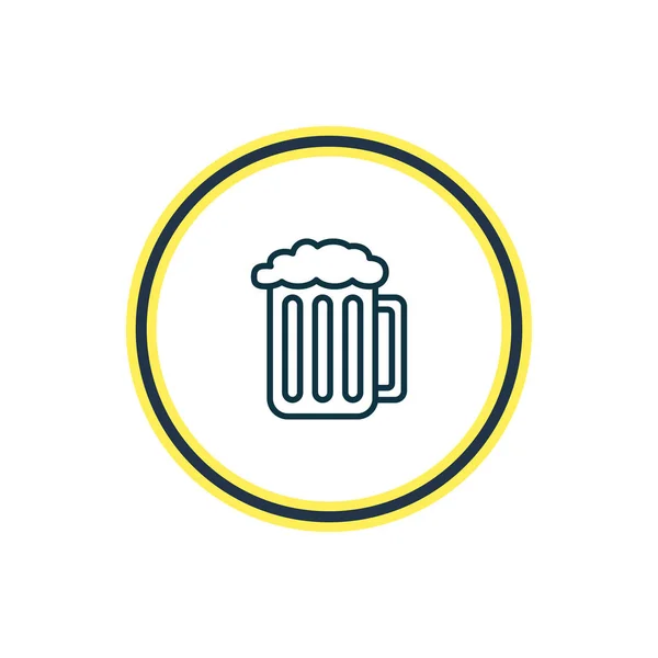 Ilustración vectorial de la línea de iconos de cerveza. Hermoso elemento de banquete también se puede utilizar como elemento icono de tiro . — Vector de stock