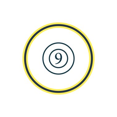 Bilardo simgesi satır Illustration. Güzel fitness öğesi de işaret simgesi öğesi olarak kullanılabilir.