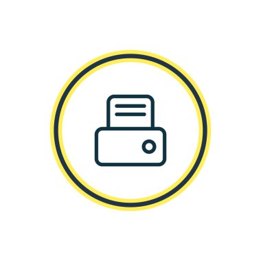 Yazıcı simgesi satır Illustration. Güzel çalışma öğesi de yazdırma simgesi öğesi olarak kullanılabilir.