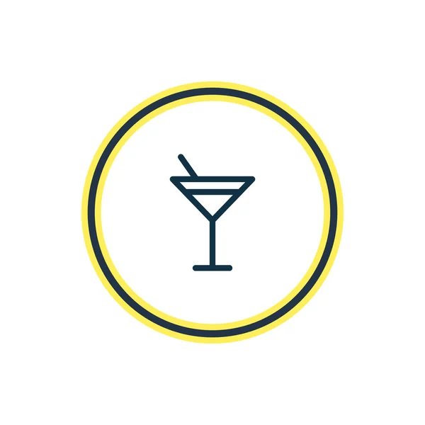Illustration of cocktail icon line. Beautiful holiday element also can be used as martini icon element. — Stock Photo, Image