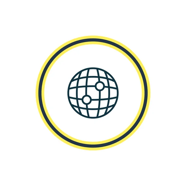 Illustrazione della linea di icone del globo. Bellissimo elemento di posizione può anche essere utilizzato come elemento icona del mondo . — Foto Stock