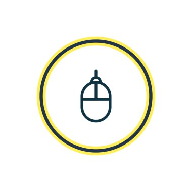 Bilgisayar fare simgesi çizgi vektör Illustration. Güzel media öğesi de manipülatör aygıt simgesini öğesi olarak kullanılabilir.