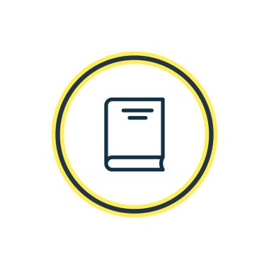 Ansiklopedi simgesi çizgi vektör Illustration. Güzel kitap öğesini de öğretici simgesi öğesi olarak kullanılabilir.