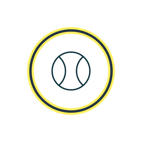 Illustration vectorielle de la ligne d'icône de balle. Bel élément athlétique peut également être utilisé comme élément icône du tennis . — Image vectorielle