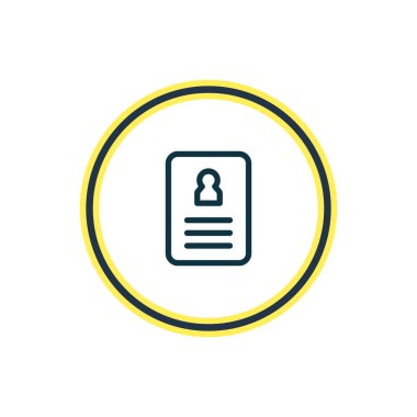 cv simgesi satır Illustration. Güzel kişi öğesi de simgesi öğe devam olarak kullanılabilir.