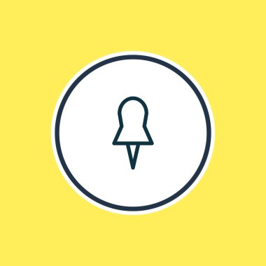 raptiye simgesini satır Illustration. Güzel office öğesi de PIN simgesi öğesi olarak kullanılabilir.