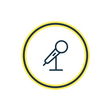 mik simgesi hat illüstrasyon. Güzel parti öğesi de mikrofon simgesi öğesi olarak kullanılabilir.