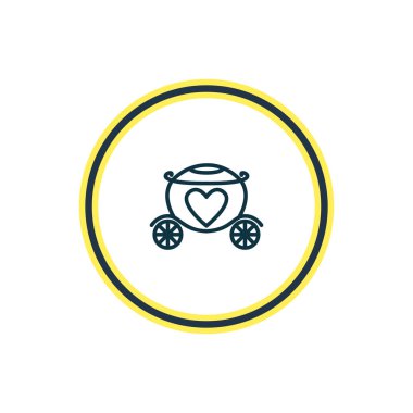 çiftliğe simgesi satır Illustration. Güzel evlilik öğesi de savaş arabası simgesi öğesi olarak kullanılabilir.