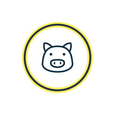 domuz simgesi satır Illustration. Güzel fauna öğesi de domuz simgesi öğesi olarak kullanılabilir.