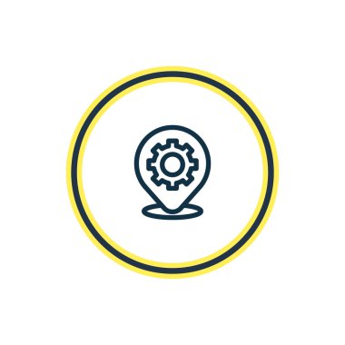 Yerleştir optimizasyonu simgesi satırı Illustration. Güzel reklam öğesi de konumu ayarı simgesi öğesi olarak kullanılabilir.