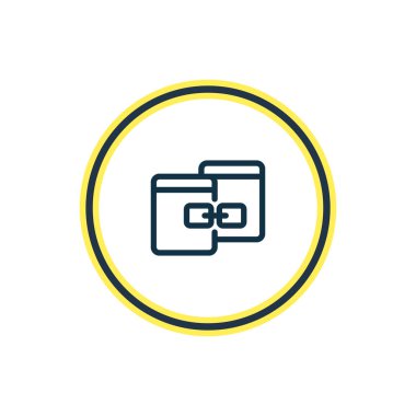 ilgili içerik simge satır Illustration. Güzel reklam öğesi de link Web sitesi simge öğesi kullanılabilir.