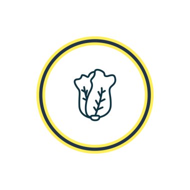 salata simgesi satır Illustration. Güzel sebze öğesi de Çin lahanası simgesi öğesi olarak kullanılabilir.