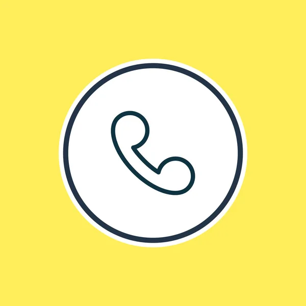 illustration of telephone icon line. Beautiful contact element also can be used as call icon element.