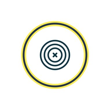 Amaç simge çizgi vektör Illustration. Güzel hobi öğesi de dart tahtası simgesi öğesi olarak kullanılabilir.