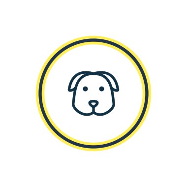 Köpek simgesi çizgi vektör Illustration. Güzel hayvanat bahçesi öğesi de köpek yavrusu simgesi öğesi olarak kullanılabilir.