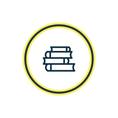 Ders simgesi çizgi vektör Illustration. Güzel okuma öğesi de bookshelf simgesi öğesi olarak kullanılabilir.