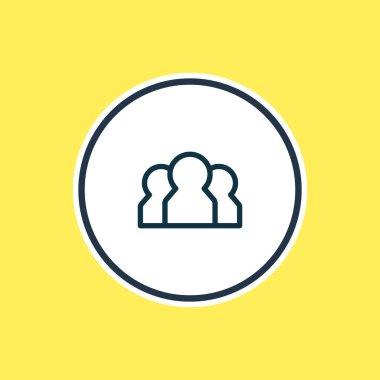 Takım simgesi çizgi vektör Illustration. Güzel bağlama öğesi de kullanılabilir Grup simgesi öğesi.