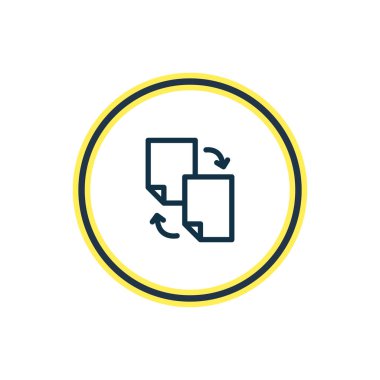 Simge arama hattını paylaşan dosya vektör Illustration. Güzel reklam öğesi de belge değişimi simgesi öğesi olarak kullanılabilir.