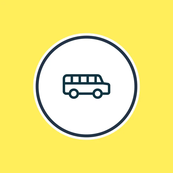 Ilustración vectorial de la línea de icono de bus. Hermoso elemento de camping también se puede utilizar como elemento icono de transporte . — Vector de stock